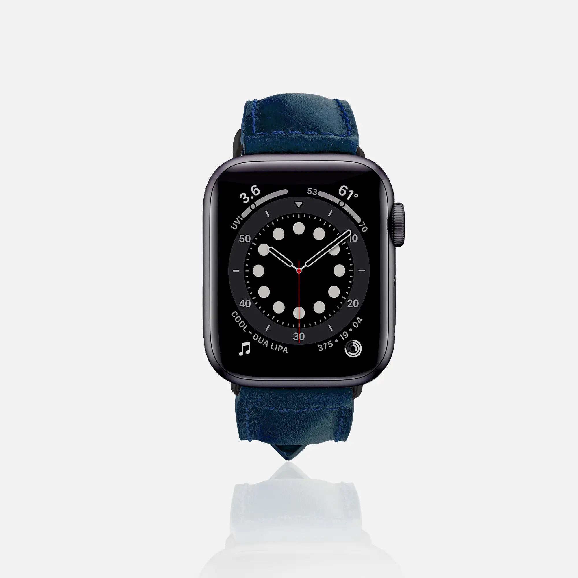 Lapis Color Full Grain Leather Apple Watch Strap