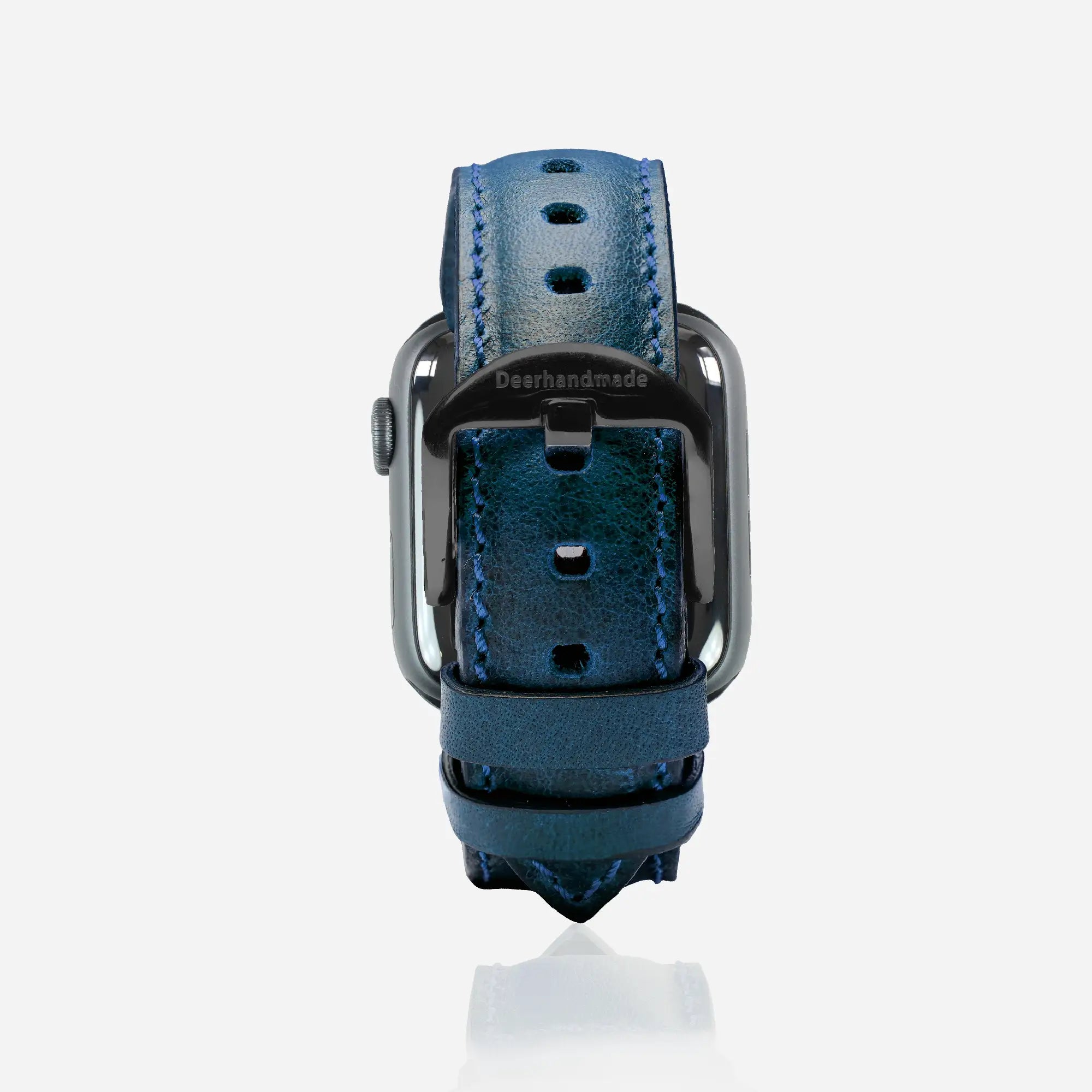 Lapis Color Full Grain Leather Apple Watch Strap