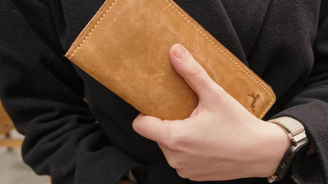 handmade exotic leather wallet