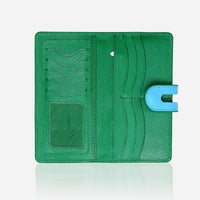 Handmade Leather Long Wallet for Women – RFID Protected Travel Wallet