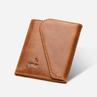 Cirtine Color Slim Bifold Leather Wallet with deerhandmade monogram
