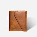 Cirtine Color Slim Bifold Leather Wallet showcasing upright position