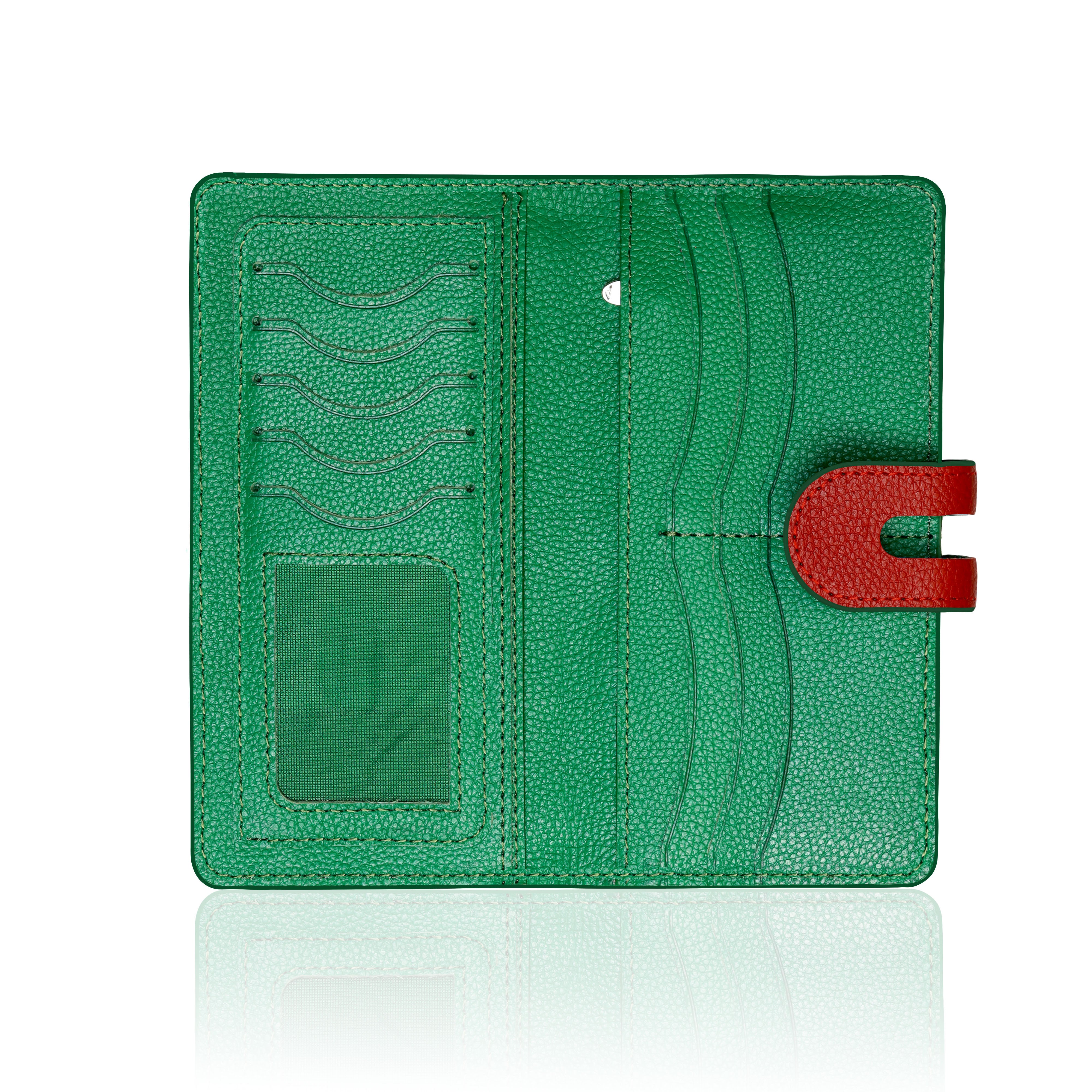 Handmade Leather Long Wallet for Women – RFID Protected Travel Wallet