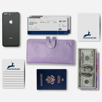 Long Leather Travel Wallet