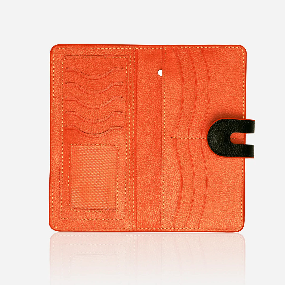 Handmade Leather Long Wallet for Women – RFID Protected Travel Wallet