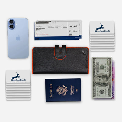 Handmade Leather Long Wallet for Women – RFID Protected Travel Wallet