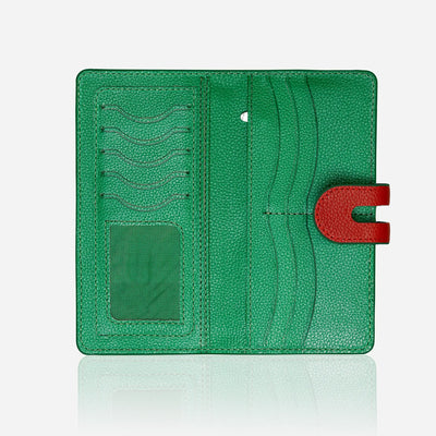 Handmade Leather Long Wallet for Women – RFID Protected Travel Wallet