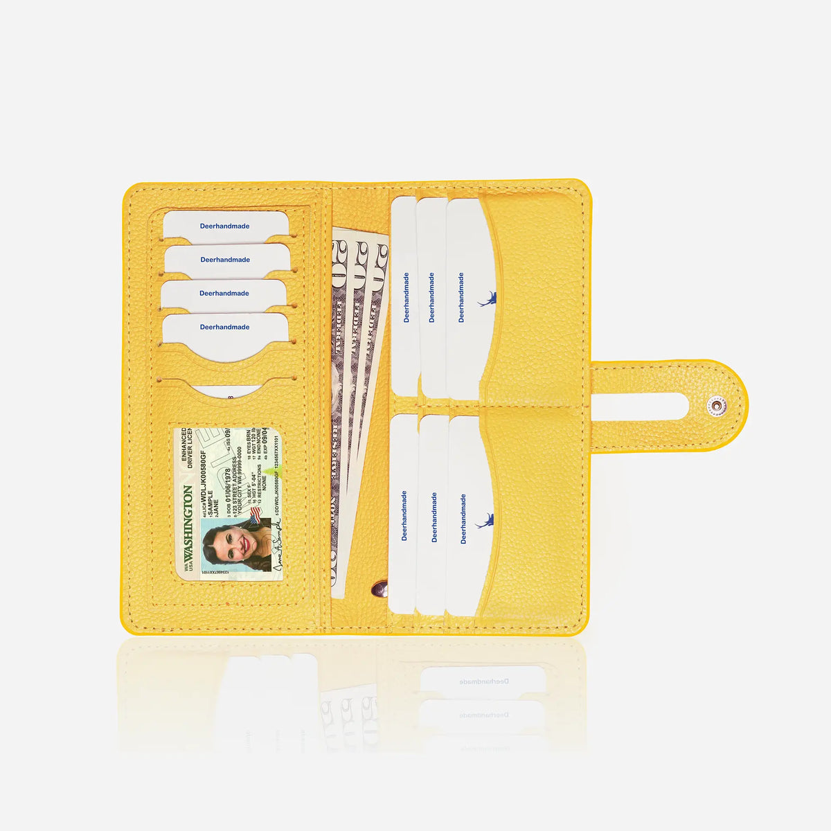 Handmade Leather Long Wallet for Women – RFID Protected Travel Wallet